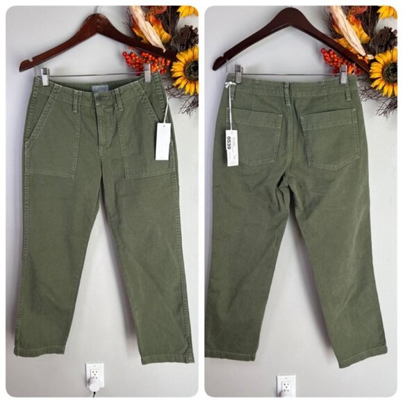 Boyish The Logan Organic Cotton Utility Pants Sz 26 IN THE LAST COMMAND Olive - Picture 1 of 10